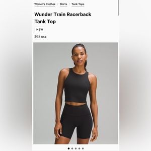 Lululemon Wunder Train Racerback Tank Top size 6